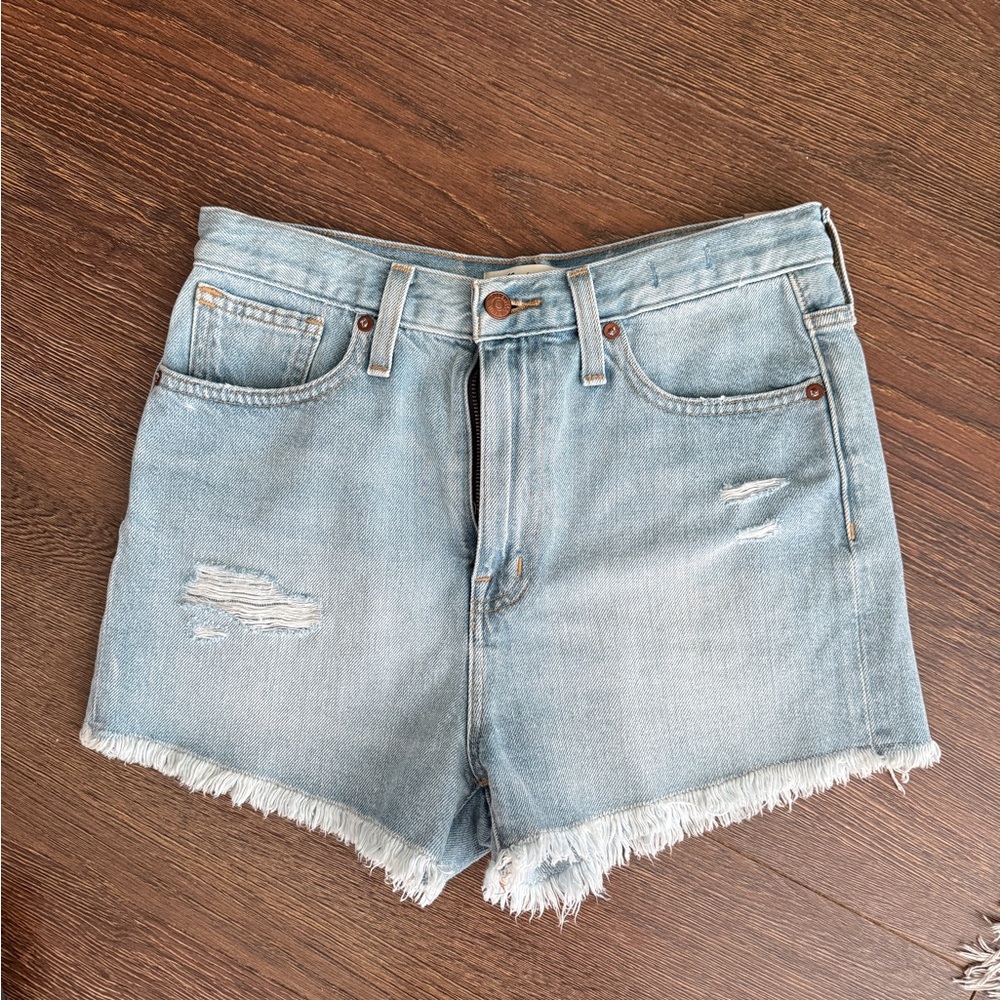 Madewell Light Blue Mom Jean Shorts